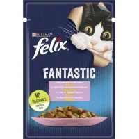 Wet food for cats Purina Felix Fantastic with trout and green beans in jelly 85 g (7613039841617)