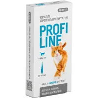 Краплі для тварин ProVET Profiline інсектоакарицид для котів 4-8 кг 4/1 мл (4823082431106)