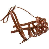 Muzzle for dogs Collar solid (boxer large) brown (05996)