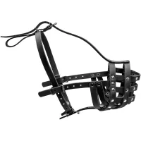 Muzzle for dogs Collar solid (Rottweiler small) black (06081)