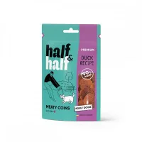 Ласощі для собак Half&Half у формі м'ясних монеток з качкою 100 г (4823082431823)