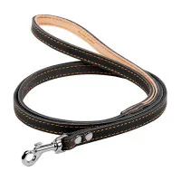 Dog leash Collar single with stitching W 12 mm L 122 cm black (04481)
