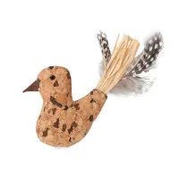 Cat toy Eastland Catnip bird made of natural cork and plush 7x6.5 cm (6970115703070)