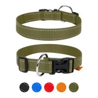 Dog Extreme Nylon Adjustable Collar W 40mm L 43-70cm Khaki (670131)