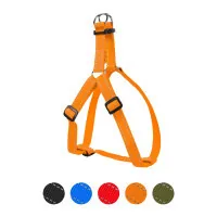 Harness for dogs Dog Extreme made of nylon adjustable W 20 mm H: 50-80 cm orange (06674)