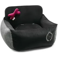 Car seat for animals Chloe's Home Paris M/L 65x45 cm black (CLH1004)