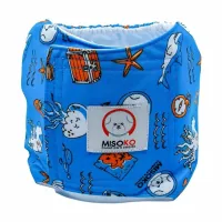 Animal diapers MISOKO&CO reusable for males, with octopus, XL 1 pc. blue (HAINMSK63957)