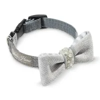 Pet collar Chloe's Home Perlove gray M (CLH7679)