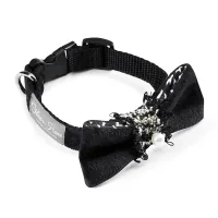 Chloe's Home Perlove pet collar black M (CLH5439)