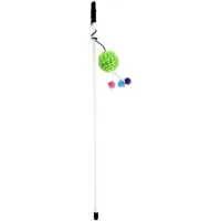 Toy for cats Hippie Pet Rod with balls green 46 cm (HIPCW16022Z)