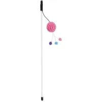 Toy for cats Hippie Pet Rod with balls pink 46 cm (HIPCW16022RO)