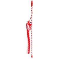 Cat Toy Hippie Pet Fishing Rod with Long Tail Red 46cm (HIPCW16021R)
