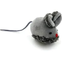 Іграшка для котів Hippie Pet Мишка вушка-бантик сіра 6.5 см (HIPCT2304064P)