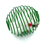 Іграшка для котів Hippie Pet М'ячик з мишкою зелений 7 см (HIPCT2304027Z)