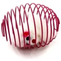 Іграшка для котів Hippie Pet М'ячик з мишкою рожевий 7 см (HIPCT2304027RO)