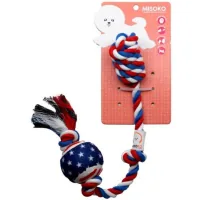 Dog Toy MISOKO&CO Tennis Ball Rope Purple 48cm (MSKTXDT14601-V)