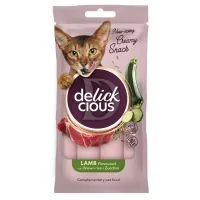 Ласощі для котів Delickcious ягня з додаванням коричневого рису та цукіні 4х15 г (4820269145368)