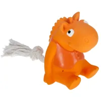 Dog toy MISOKO&CO Hippopotamus on a rope orange 21 cm (BEIRM00206)