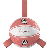 MISOKO&CO dog toy Inflatable ball in the shape of a basketball white with pink 15 cm (KINMSK70112)