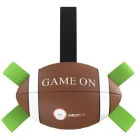 MISOKO&CO Dog Toy Inflatable Rugby Ball Brown 41cm (KINMSK70119)