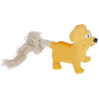 Dog toy MISOKO&CO Dog with a rope yellow 18 cm (BEIRM00155)