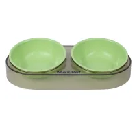 Dishes for cats Me&Pet Bowl double green (NMP28-2)