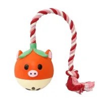 Dog toy MISOKO&CO Apple with rope 40 cm red (BEIRJ06913)