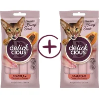 Ласощі для котів Delickcious Кремові дорада з додаванням папаї 1+1 (4820269148000)