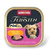 Консерви для собак Animonda Vom Feinsten Mini для малих порід з куркою, гускою + петрушка 100 г (4017721823593)