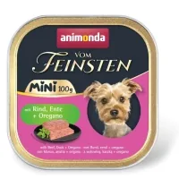 Консерви для собак Animonda Vom Feinsten Mini для малих порід з яловичиною, качкою + орегано 100 г (4017721823616)
