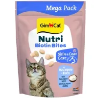 Вітаміни для котів GimCat Nutri Biotin Bites для покращення стану шкіри та шерсті з маскарпоне та біотином 425 г (4002064419695)