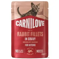 Вологий корм для кішок Carnilove Gravy Rabbit with Marigold Kitten 85 г (8595602584697)