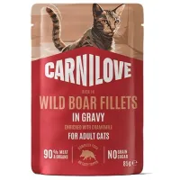 Вологий корм для кішок Carnilove Gravy Wild Boar with Chamomile 85 г (8595602584673)