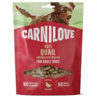 Ласощі для собак Carnilove Soft Snack Quail with Oregano 200 г (8595602582655)