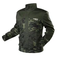 Куртка робоча Neo Tools CAMO, розмір S (48), 255 г/м2, високий комір, кишені на блис (81-211-S)