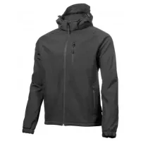 Куртка робоча Hoegert DITTER HT5K260-L з капюшоном SoftShell 96% поліестер/4% еластан чорна, L (52) (HT5K260-L)