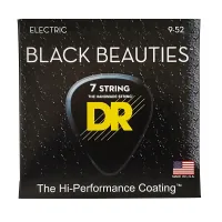 Струни для гітари DR Strings Black Beauties Electric - Light 7-String (09-52) (BKE7-9)