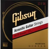 Струни для гітари Gibson SAG-BRW13 80/20 Bronze Acoustic Guitar String Medium (13-56) (231188)