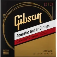 Струни для гітари Gibson SAG-CBRW12 Coated 80/20 Bronze Acoustic Guitar Strings Light (12-53) (231954)