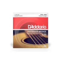 Guitar strings D'Addario Phosphor Bronze Medium 12-String (12-52) (EJ39)