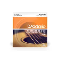 Guitar strings D'Addario Phosphor Bronze 12-String Extra Light (09-45) (EJ41)