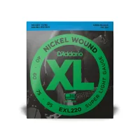 D'Addario XL Nickel Wound Bass Super Light Guitar Strings (40-95) (EXL220)