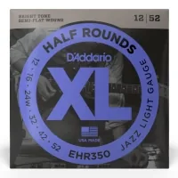 D'Addario XL Half Rounds Jazz Light Guitar Strings (12-52) (EHR350)