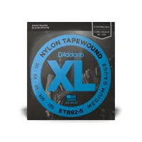 Guitar strings D'Addario XL Nylon Tapewound 5-String Bass (50-135) (ETB92-5)