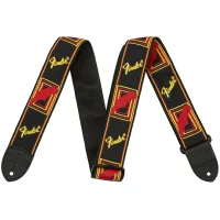 Ремінь для гітари Fender Strap 2" Monogrammed Black/Yellow/Red (20515)