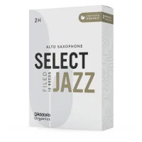 D'Addario Organic Select Jazz Sax Reed - Alto Sax Filed 2H - 10 Pack (ORSF10ASX2H)