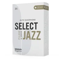 D'Addario Organic Select Jazz Sax Reed - Alto Sax Filed 2S - 10 Pack (ORSF10ASX2S)