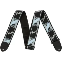 Ремінь для гітари Fender Strap 2" Monogrammed Black/Light Grey/Medium Blue (204092)