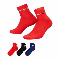 Socks Nike U NK EVERYDAY PLUS CUSH ANKLE DH3827-905 38-42 3 pairs Black/Blue/Red (196147075268)