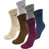 Socks Nike U NK ED PLS CSH CRW 6PR-132 SX6897-905 34-38 6 pairs White/Grey/Blue/Pink (196153841116)